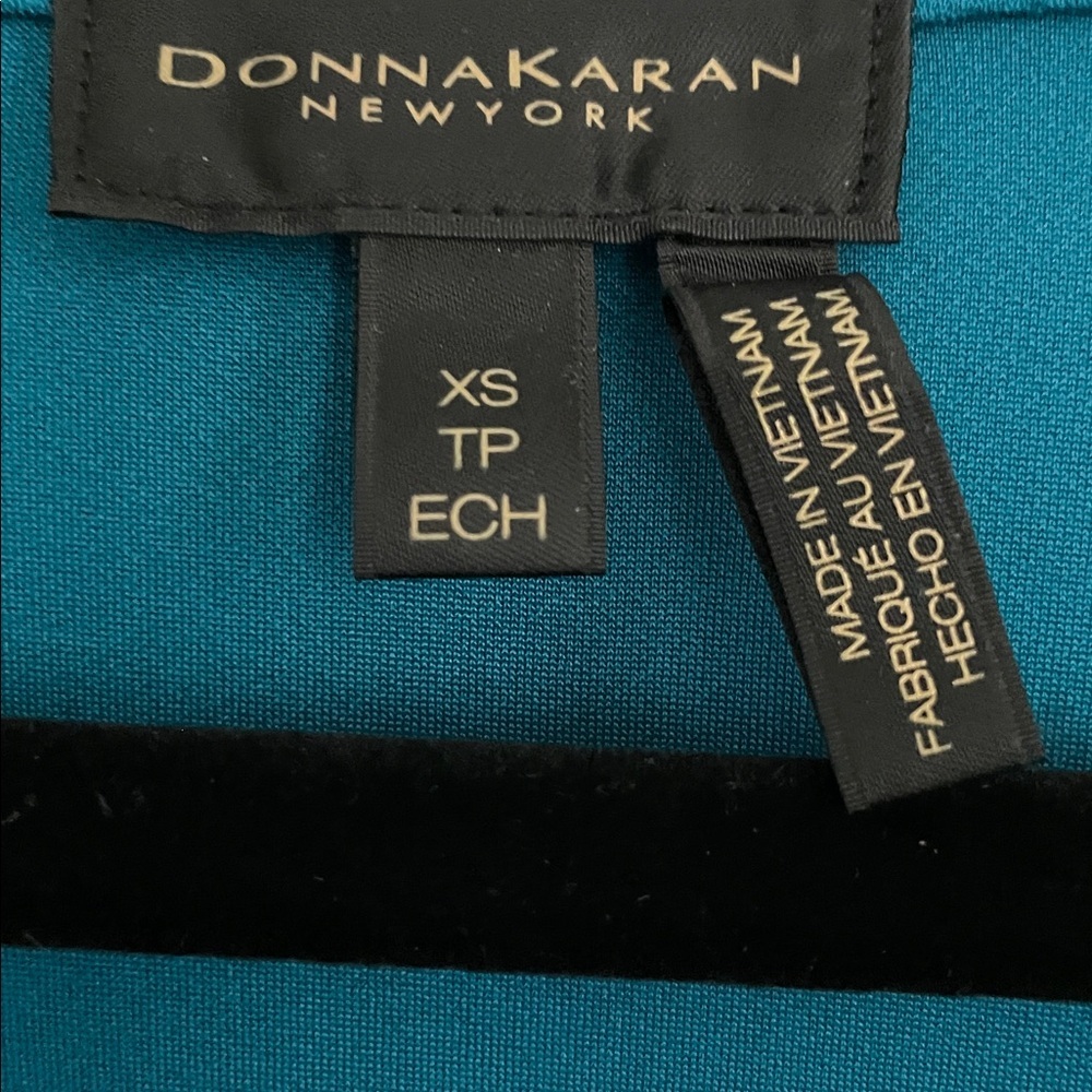 Donna Karan Aqua Cowl Neck Top • Size XS - Picture 3 of 8